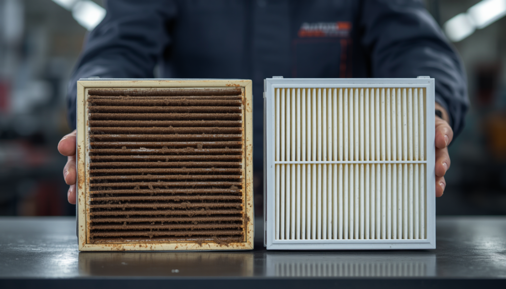 how to change car air filter with this step-by-step guide showing a new engine air filter 