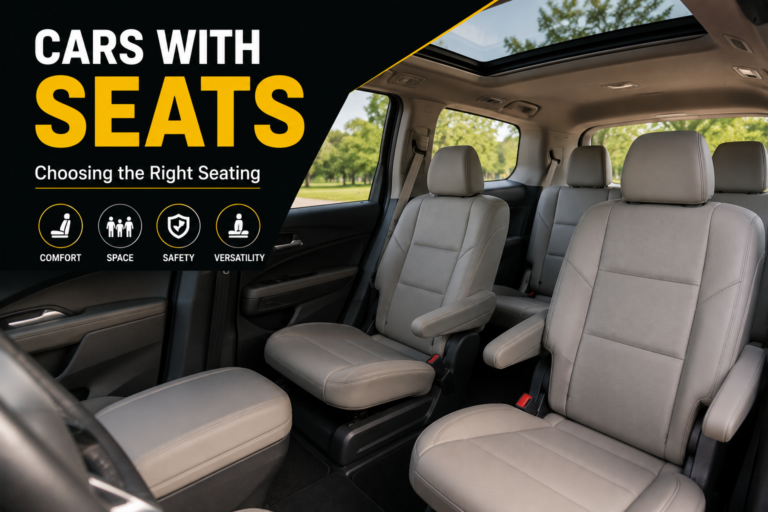 Cars with Seats featuring comfortable leather seating and spacious interior for a safe and comfortable driving experience.